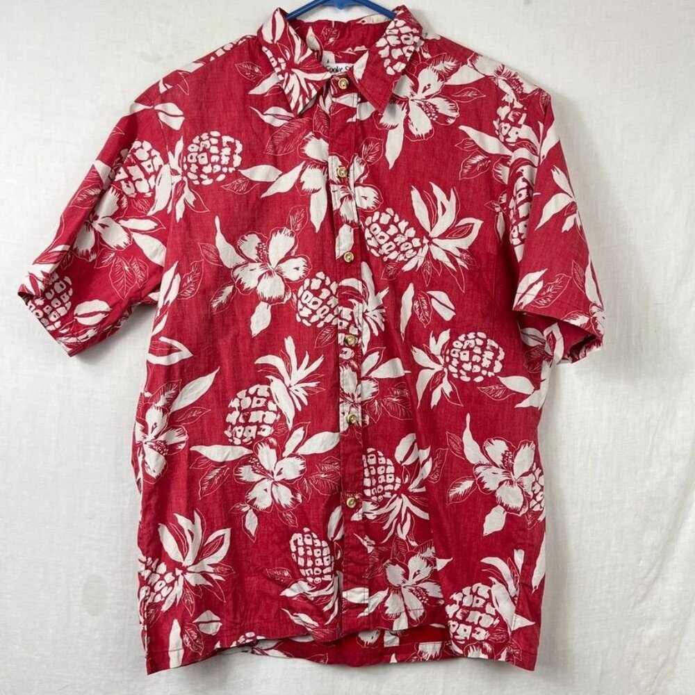 Vintage Cooke Street Hawaiian‎ Shirt Mens L USA Made Tropical Aloha Beach Retro